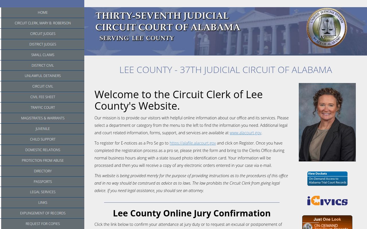 Lee County Circuit Court building in Opelika where Auburn residents file divorce cases